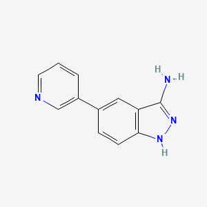 molecular formula C12H10N4 B13989454 5-(pyridin-3-yl)-1H-indazol-3-amine 