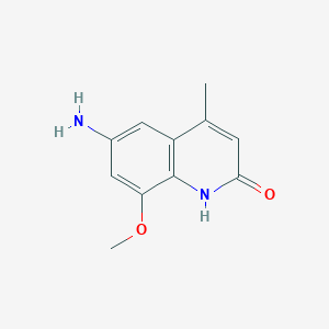 6-Amino-8-methoxy-4-methylquinolin-2-OL