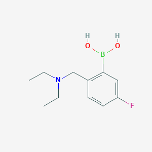 molecular formula C11H17BFNO2 B1398946 (2-((Diethylamino)methyl)-5-fluorophenyl)boronic acid CAS No. 1334170-68-1