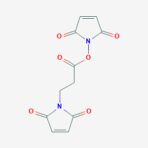 molecular formula C11H8N2O6 B13989460 3-Maleimidopropionic acid maleimido ester 