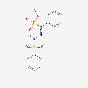 molecular formula C16H19N2O5PS B13989465 N-[[dimethoxyphosphoryl(phenyl)methylidene]amino]-4-methylbenzenesulfonamide CAS No. 28447-23-6