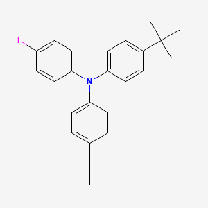 molecular formula C26H30IN B13989470 4-(tert-Butyl)-N-(4-(tert-butyl)phenyl)-N-(4-iodophenyl)aniline 