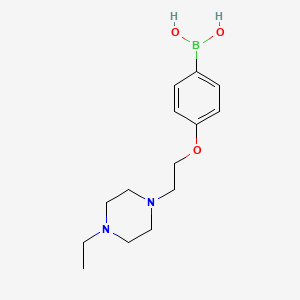 molecular formula C14H23BN2O3 B1398948 4-(2-(4-乙基哌嗪-1-基)乙氧基)苯硼酸 CAS No. 1313736-64-9