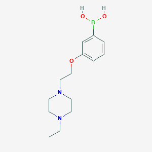 molecular formula C14H23BN2O3 B1398949 (3-(2-(4-Ethylpiperazin-1-yl)ethoxy)phenyl)boronic acid CAS No. 1334331-78-0