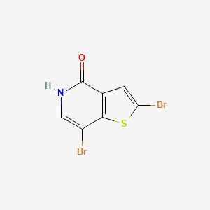 molecular formula C7H3Br2NOS B13989500 2,7-Dibromo-5h-thieno[3,2-c]pyridin-4-one 