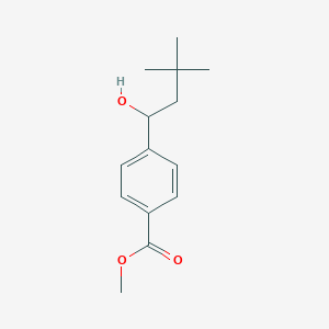 molecular formula C14H20O3 B13989519 Methyl 4-(1-hydroxy-3,3-dimethylbutyl)benzoate 