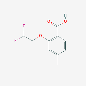 molecular formula C10H10F2O3 B1398952 2-(2,2-Difluoroethoxy)-4-methylbenzoic acid CAS No. 1247435-27-3