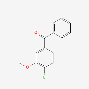 molecular formula C14H11ClO2 B13989543 Methanone, (4-chloro-3-methoxyphenyl)phenyl- CAS No. 834895-50-0