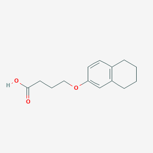 molecular formula C14H18O3 B1398955 4-(5,6,7,8-Tetrahydronaphthalen-2-yloxy)butanoic acid CAS No. 1304269-07-5