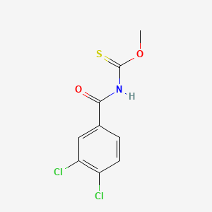 molecular formula C9H7Cl2NO2S B13989559 O-methyl N-(3,4-dichlorobenzoyl)carbamothioate CAS No. 6964-37-0