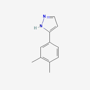 molecular formula C11H12N2 B1398956 5-(3,4-二甲基苯基)-1H-吡唑 CAS No. 1249294-23-2