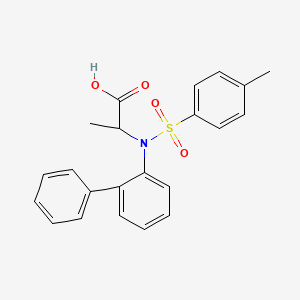 molecular formula C22H21NO4S B13989571 n-Biphenyl-2-yl-n-[(4-methylphenyl)sulfonyl]alanine CAS No. 19711-94-5