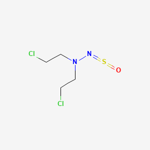 molecular formula C4H8Cl2N2OS B13989578 Hydrazine, 1,1-bis(2-chloroethyl)-2-sulfinyl- CAS No. 17173-86-3