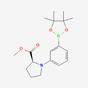 (S)-methyl 1-(3-(4,4,5,5-tetramethyl-1,3,2-dioxaborolan-2-yl)phenyl)pyrrolidine-2-carboxylate