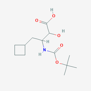 molecular formula C13H23NO5 B13989599 3-Tert-butoxycarbonylamino-4-cyclobutyl-2-hydroxy-butyric acid 