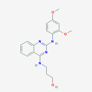 3-((2-((2,4-Dimethoxyphenyl)amino)quinazolin-4-yl)amino)propan-1-ol