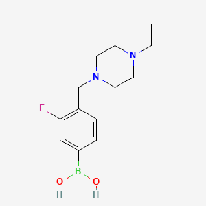 molecular formula C13H20BFN2O2 B1398962 4-((4-Ethylpiperazin-1-yl)methyl)-3-fluorophenylboronic acid CAS No. 1312807-23-0
