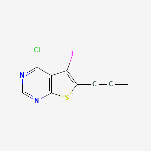 4-Chloro-5-iodo-6-(prop-1-yn-1-yl)thieno[2,3-d]pyrimidine