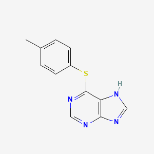 molecular formula C12H10N4S B13989641 6-(4-methylphenyl)sulfanyl-7H-purine CAS No. 5444-08-6