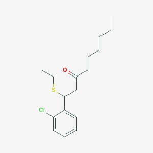 3-Nonanone, 1-(2-chlorophenyl)-1-(ethylthio)-