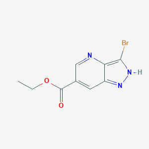 molecular formula C9H8BrN3O2 B13989646 Ethyl 3-bromo-1H-pyrazolo[4,3-B]pyridine-6-carboxylate 