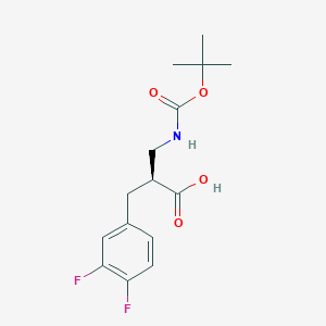 molecular formula C15H19F2NO4 B13989651 Boc-(s)-3-amino-2-(3,4-difluorobenzyl)propanoic acid 