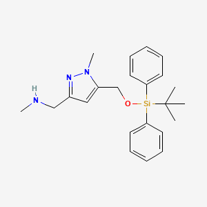 1-(5-(((tert-Butyldiphenylsilyl)oxy)methyl)-1-methyl-1H-pyrazol-3-yl)-N-methylmethanamine