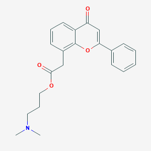 3-(Dimethylamino)propyl 2-(4-oxo-2-phenylchromen-8-yl)acetate