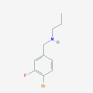 molecular formula C10H13BrFN B1398967 [(4-溴-3-氟苯基)甲基](丙基)胺 CAS No. 1249442-81-6