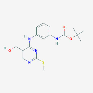 Tert-butyl (3-((5-(hydroxymethyl)-2-(methylthio)pyrimidin-4-yl)amino)phenyl)carbamate