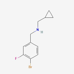 molecular formula C11H13BrFN B1398970 [(4-Bromo-3-fluorophenyl)methyl](cyclopropylmethyl)amine CAS No. 1248455-97-1