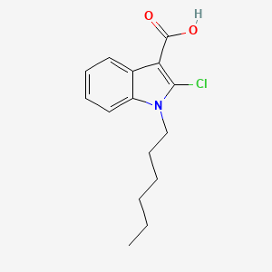 2-Chloro-1-hexyl-1H-indole-3-carboxylic acid