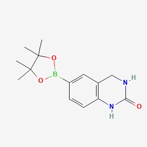 molecular formula C14H19BN2O3 B13989733 6-(4,4,5,5-tetramethyl-1,3,2-dioxaborolan-2-yl)-3,4-dihydroquinazolin-2(1H)-one CAS No. 1246765-37-6