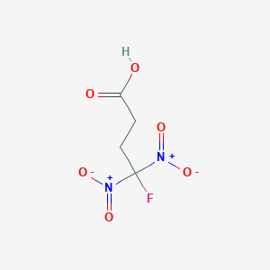 molecular formula C4H5FN2O6 B13989746 4-Fluoro-4,4-dinitrobutanoic acid CAS No. 15895-15-5