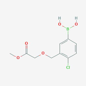 molecular formula C10H12BClO5 B13989750 (4-Chloro-3-((2-methoxy-2-oxoethoxy)methyl)phenyl)boronic acid CAS No. 1430237-53-8