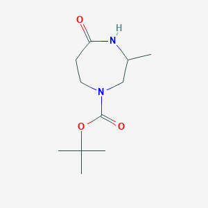 molecular formula C11H20N2O3 B13989762 tert-Butyl 3-methyl-5-oxo-1,4-diazepane-1-carboxylate 