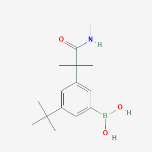 [3-Tert-butyl-5-[2-methyl-1-(methylamino)-1-oxopropan-2-yl]phenyl]boronic acid