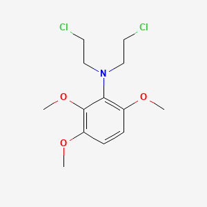 molecular formula C13H19Cl2NO3 B13989787 n,n-Bis(2-chloroethyl)-2,3,6-trimethoxyaniline CAS No. 27077-09-4