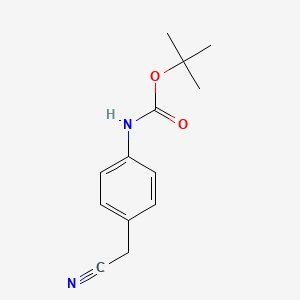 molecular formula C13H16N2O2 B1398979 tert-Butyl-N-[4-(Cyanomethyl)phenyl]carbamate CAS No. 1233249-35-8