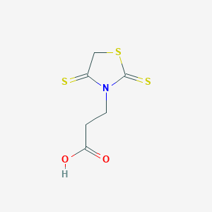 molecular formula C6H7NO2S3 B13989802 3-(2,4-Dithioxo-1,3-thiazolidin-3-yl)propanoic acid CAS No. 60708-94-3