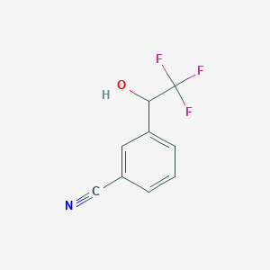molecular formula C9H6F3NO B1398981 3-(2,2,2-Trifluoro-1-hydroxyethyl)benzonitrile CAS No. 1226507-37-4
