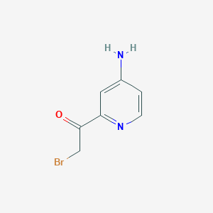 molecular formula C7H7BrN2O B13989811 1-(4-Amino-2-pyridinyl)-2-bromoethanone 