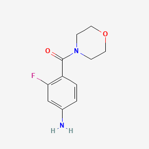 molecular formula C11H13FN2O2 B1398982 3-Fluoro-4-(morpholin-4-ylcarbonyl)aniline CAS No. 934601-04-4