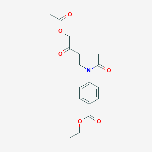 Ethyl 4-{acetyl[4-(acetyloxy)-3-oxobutyl]amino}benzoate