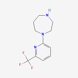 molecular formula C11H14F3N3 B1398984 1-[6-(Trifluoromethyl)pyridin-2-yl]-1,4-diazepane CAS No. 1227954-88-2