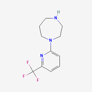 molecular formula C11H14F3N3 B1398984 1-(6-(Trifluoromethyl)pyridin-2-yl)-1,4-diazepane CAS No. 1227954-88-2