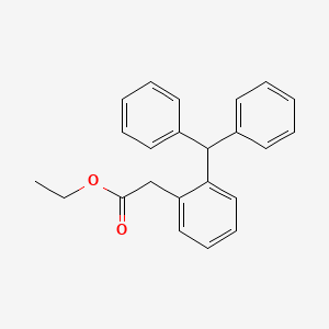 molecular formula C23H22O2 B13989841 Ethyl 2-(2-benzhydrylphenyl)acetate CAS No. 6962-90-9