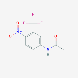 molecular formula C10H9F3N2O3 B13989842 N-(2-Methyl-4-nitro-5-(trifluoromethyl)phenyl)acetamide 