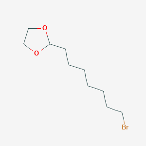 molecular formula C10H19BrO2 B13989848 1,3-Dioxolane, 2-(7-bromoheptyl)- CAS No. 92540-32-4