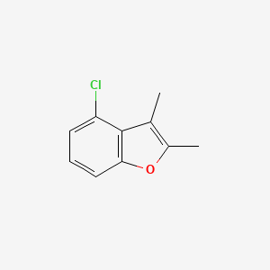 molecular formula C10H9ClO B13989911 Benzofuran, 4-chloro-2,3-dimethyl- CAS No. 27044-65-1